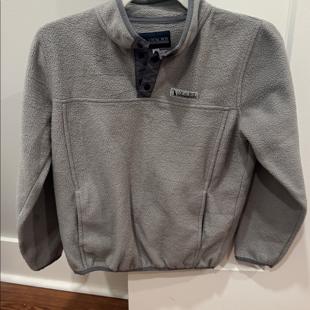 Local Boy Gray Fleece Pullover